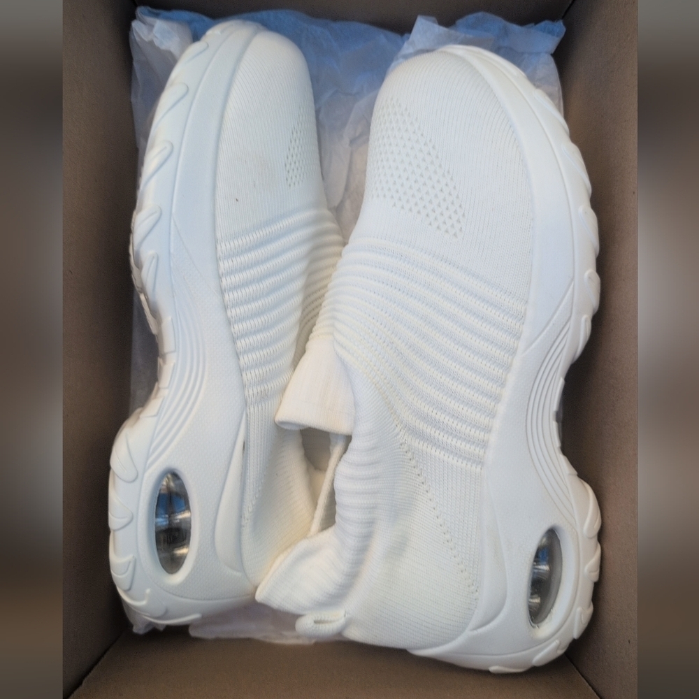 Women's White Slip-On Sneakers Size 40 (9-9.5)